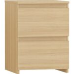 Amazon Brand - Movian 2-Drawer Bedside Table, 29.5 x 29.5 x 40 cm, Pine