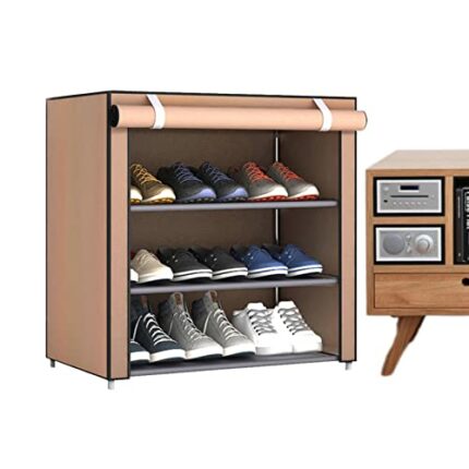 IBUGER Shoe Rack for Closet - Boot Shelf for Entryway - Non-Woven Fabric Shoe Tower Heighten the Shoe Cabinet for Living Room, Entryway, Hallway,