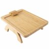 Vencier Bamboo Couch Arm Tray Table with 360° Rotating Mobile Holder Stable Armrest Design Clip On Sofa Tray Table for Wide Couches Foldable Arm