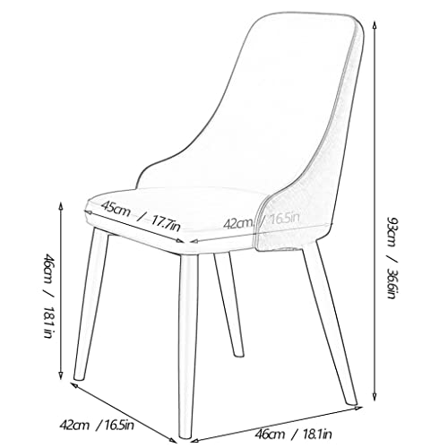 Kitchen Dining Room Furniture Chairs Kitchen Dining Chairs Set Of 2 Water Proof PU Leather Chairs with Black Legs Soft Padded for Living Room Bed