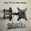 Perlegear TV Wall Bracket for Most 10-32 inch TVs or Monitors up to 20kg, Full Motion TV bracket Swivels Tilts Extends Rotates, Fits VESA 50x50mm