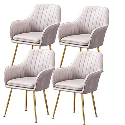 dining chair Kitchen Dining Room Furniture Chairs Velvet Dining Chair Set Of 4 Kitchen Living Room Armchair with Metal Legs Velvet Seat and Backr