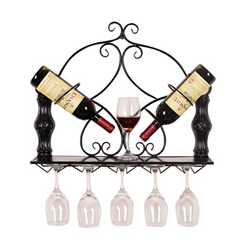 OUSIKA Wine Racks,European Style Wall Wine Rack | Wall Hanging Wine Cabinet Wine Rack | Decoration Wine Rack | Side Hanging Bar Wine Glass Rack H