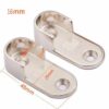 Wardrobe Rail Holder,2 Pieces Metal Wardrobe Tube Bearing for Cabinet Tube Clothes Rod Holder (Diameter 16mm)