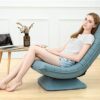 REHBEDWA Floor Chair Living Room 360 Degree Swivel Video Rocker Gaming Chair Adjustable Angle Chair Folded