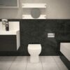 Toilet Seat Cover White Loo Seat Anti Bacterial D-Shape Mute Toilet Seat UF (Urea-Formaldehyde) Durable & Heavy Duty Slow-Close Easy Cleaning Top