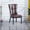 dining chair Kitchen Dining Room Furniture Chairs Dining Chairs Modern Leather High Back Padded Soft Seat Dining Chair Water Proof Leather Side C