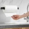 Pack of 2 Bathroom Towel Rails, Black, 19 cm/32.5 cm, Shower Towel Holder, Washbasin Cabinet, Bathroom Body Mounting [No Drilling]