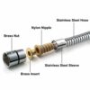 Shower Hose 1.5m - SAMODRA 10mm Large Bore Stainless Steel Shower Hose Replacement Leakproof & Anti-Kink, Chrome