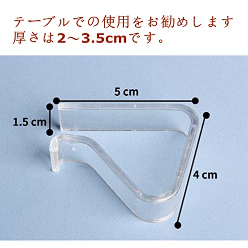 Morices 4pcs Tablecloth Clips, Picnic Table Cloth Holder Clear Plastic Indoor Table Cover Clamps for Home Garden Wedding Party