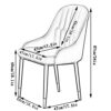 dining chair Kitchen Dining Room Furniture Chairs Kitchen Dining Chairs Set Of 2 Modern PU Leather High Back Padded Soft Seat Living Room Chairs