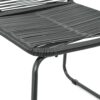 TJLSS Outdoor Chairs 2 pcs Woven Resin Black Garden Chair Minimalist Modern Outdoor Furniture