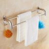 Bathroom Double Towel Bar/Towel Rack/Towel Rack/Wall-Mounted Towel Rack Suitable for Bathroom/Kitchen Tower Hanger/80Cm