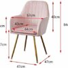 dining chair Kitchen Dining Room Furniture Chairs Dining Chairs Set Of 4 Soft Gold Velvet Cloth Kitchen Chair Adjustable Antislip Metal Legs Mode