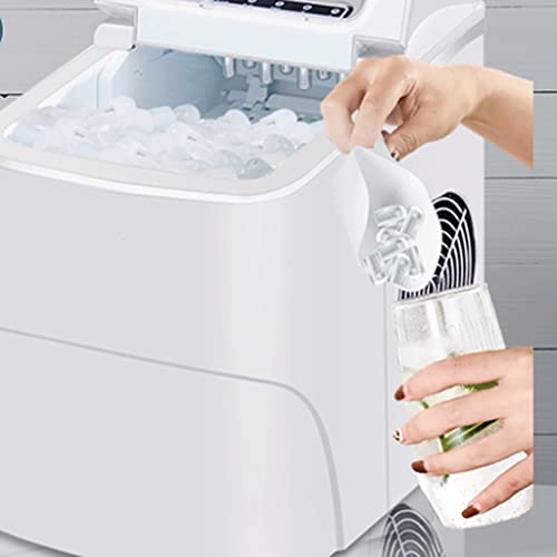 RJJ Small Household Ice Maker Literary Fresh White Dormitory Mini 15kg Ice Cube Maker Home Party Ice Maker