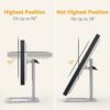 Laivli Tilt Stand for Show 15, Easy to Adjust The Height with Thumb Screw, Aluminum Mount for Show 15 Swivel and Tilt, VESA 75x75mm or 100x100mm