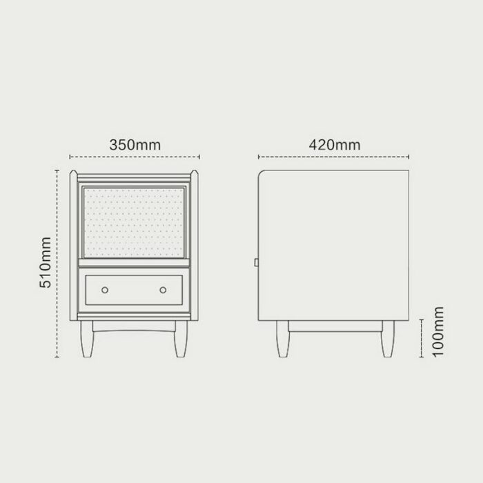JJZXD Bedside Storage Cabinet Small Apartment Storage Cabinet Bedside Cabinet Rattan Cabinet Bedroom