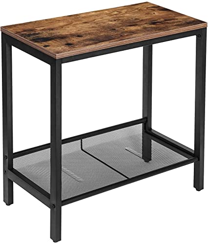 HOOBRO Narrow Side Table, End Table, Slim Bed side Table, Little Hallway Table for Small Spaces, Small Side Table with Flat or Slant Adjustable S