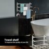 WeeGoo 3-Tier Towel Rail 43-75cm Adjustable Towel Rail Wall Mounted 304 Stainless Steel Towel Bar Towel Storage Towel Holder for Bathroom Shower