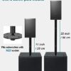 Vondynote 11 inch Extended Pole Subwoofer Pole M20 Speaker Mount Pole with 35mm Mount