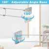 RV Shower Corner Storage Bar, Camper Travel Trailer RV Bathroom Storage Rods with Rotatable Bracket, Adjustable Camper Storage Organization Trail