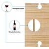 Portable Wine Picnic Tables, Outdoor Wine Table Wooden Folding Wine Picnic Table, Ollapsible Desk Wine Glass Rack for Gardens, Balconies and Outd
