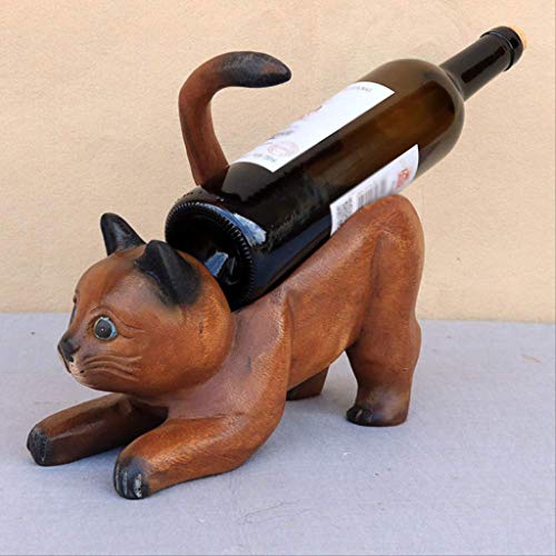 CZDYUF Wooden Wine Rack - Wood Wine Rack Solid Wood Crafts, Wine Display Stand(25 * 22 * 10cm)