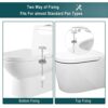 WOLTU D Shape Toilet Seat,Soft Close Toilet Seat with Quick Release White, Dual Fixing Fittings System Lid Cover for Family Bathroom
