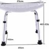 Bath Stools,Bathroom Chair - Lightweight Aluminum - Portable - Adjustable Height - Mobility of Elderly People Ball Bearing
