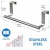 Tatkraft Horizon – Over the Door Towel Rail – Towel Holder for Cupboard Drawer Cabinet – Kitchen and Bathroom – Anti Slip Scratch Protecting Stri