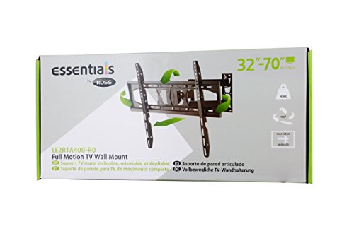 Ross LE2RTA400-RO Full Motion TV Wall Mount, Black