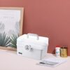 Uposao Plastic Storage Box with 3-Tier Fold Tray Medicine Organizer Portable Handled Case Lockable Container for Medicine Cosmetic Sewing Toy