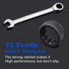 Ratchet Spanner Set Combination Wrench 12 Piece - Metric Sizes from 8mm to 19mm with Roll Bag, Perfect for Home, Bike, and Car Repairs