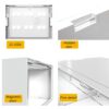 Super God of War 2 Pack LED Shoe Storage Boxes, Shoe Display Case Stackable, Large Shoe Containers with Door, Drop Front Shoes Rack Organizer, Ha