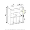 Furinno Pasir 3 Tier Display Bookcase, Display Shelf, White 59.9(W) x 71.4(H) x 30(D) cm