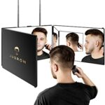 3 Way Mirror for Self Hair Cutting, 360 Trifold Barber Mirrors 3 Sided Makeup Mirror to See Back of Head, Used for Hair Coloring, Braiding, DIY H