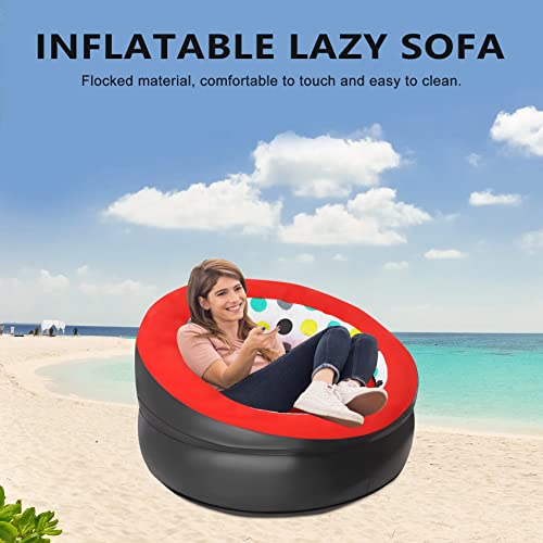 Hausdec Inflatable Lazy Sofa Foldable Chair Portable Outdoor Furniture for Travel Camping Picnic Beach