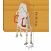 CHEWO Bath Stools,Shower Stool Disabled/Elderly/Pregnant Women/Bath Seat Free Telesfolding High Back Armrest Bathroom Stool White