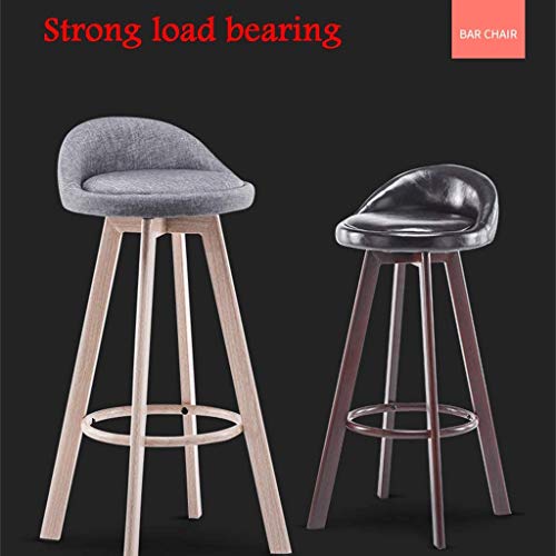 LUKEO Hydraulic Bar Stool Dining Chairs with Backrest 360° Swivel Adjustable Height PU Upholstered Seat Assembled Pub Home