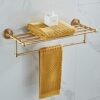 HIGOH Towel Rack Bathroom Accessories Towel Shelf, Brushed Towel Rack, Towel Holder, Bathroom Hardware Bathroom Hardware