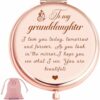 Aievlinkr Granddaughter Gifts from Grandma and Grandpa, Gifts for Granddaughter, Personalized Engraved Compact Mirror, to My Granddaughter Makeup