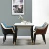 dining chair Kitchen Dining Room Furniture Chairs Dining Chairs Set Of 2 Living Room Armchair Water Proof PU Leather Kitchen Chair With Metal Leg