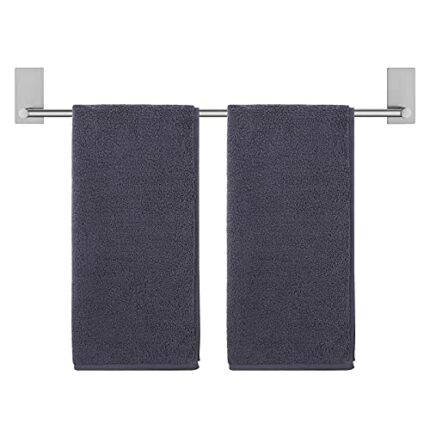 KES Towel Rail Wall Mounted Self Adhesive 66CM, Single Towel Holder, Stainless Steel Stick on Towel Bar for Bathroom and Kitchen No Drilling Brus
