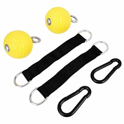 Vbest life Pull-up Arm Training Ball, Grip Strength Training Power Ball Hanging Ball Gym Home Exercise Fitness Chin up Equipment in Yellow