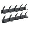 ZGELIN Coat Rack Wall Mounted,5 Coat Hooks for Hanging Coats,Heavy Duty Metal Double Hook Rack Hook Rail,Coat Rack with Hooks,Wall Mount Coat Han