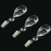 Swpeet 10Pcs Water-Drop Tablecloth Weights with 10Pcs Metal Clip Kit, Crystal Glass Teardrop Prisms Pendant Tablecloth Weights for Picnic Tables
