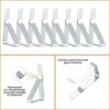 30 Pcs Tablecloth Clips, Table Cloth Clips, Stainless Steel Table Cover Clamps, Adjustable Table Cloth Holders Clips for Indoor & Outdoor, Picnic