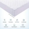 Quilted Waterproof Mattress Protector Double Extra Deep Mattress Topper Double Bed Pad Comfortable and Machine Washable Double Matress Fitted Bed