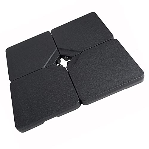 FLAME&SHADE 116kg 4 Pieces Base Weight Set for Outdoor Garden Parasol Patio Cantilever Offset Banana Umbrella, Black