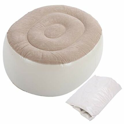Inflatable Ottoman footrest Stool, Portable PVC Inflatable Foot Stool Cusion Soft Air Chair for Outdoor or Indoor Travel Portable Camping Backyar